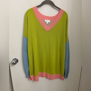 Belle by Kim Gravel color block sweater